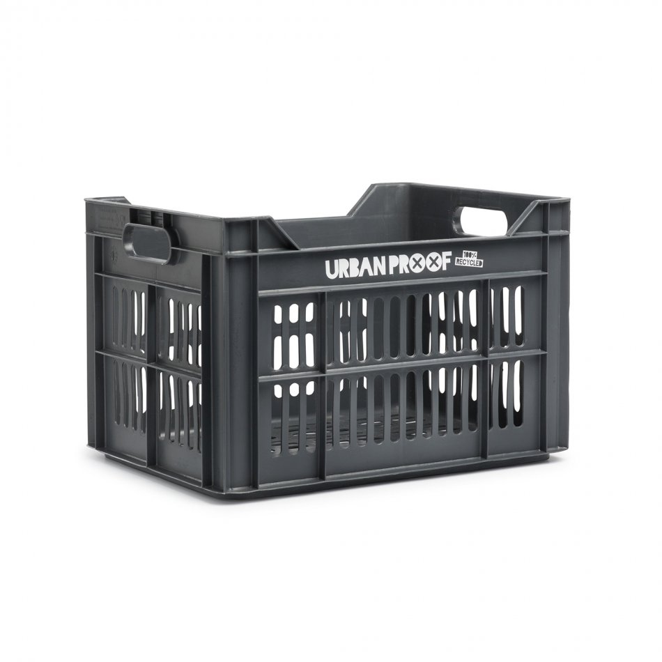 Recycled Bicycle Crate 30 L - zwart