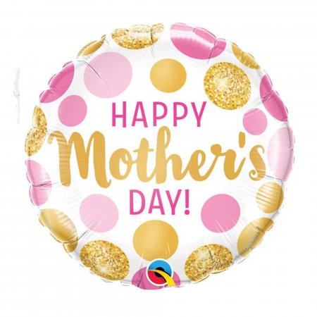 Mother's Day Pink & Gold Dots