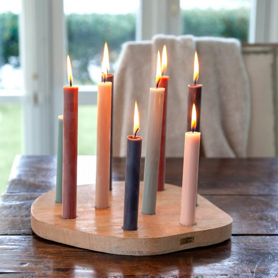 Kaarsenplank 9 kaarsen