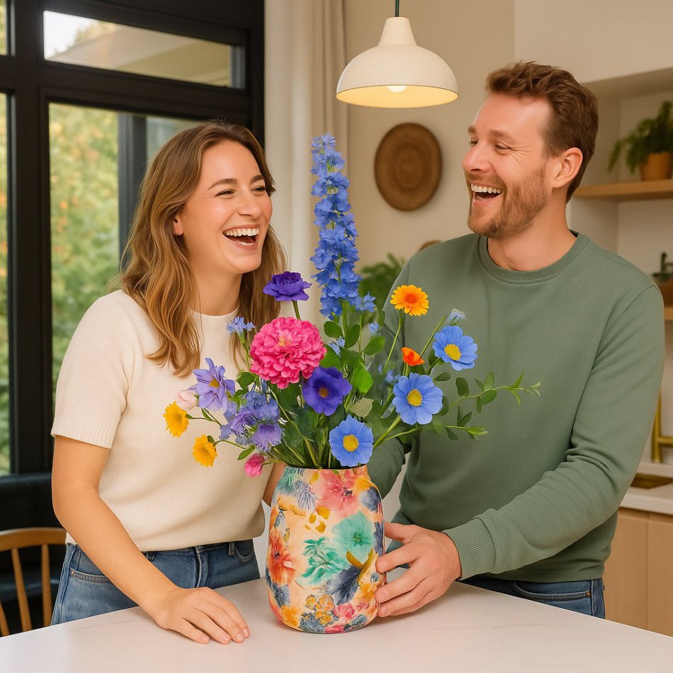 Fleurige Fantasie - Zijden Boeket