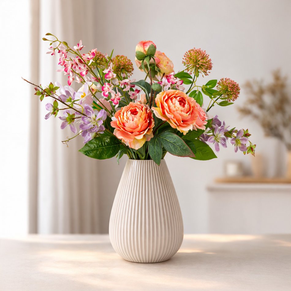 Roze verleiding - Zijden Boeket