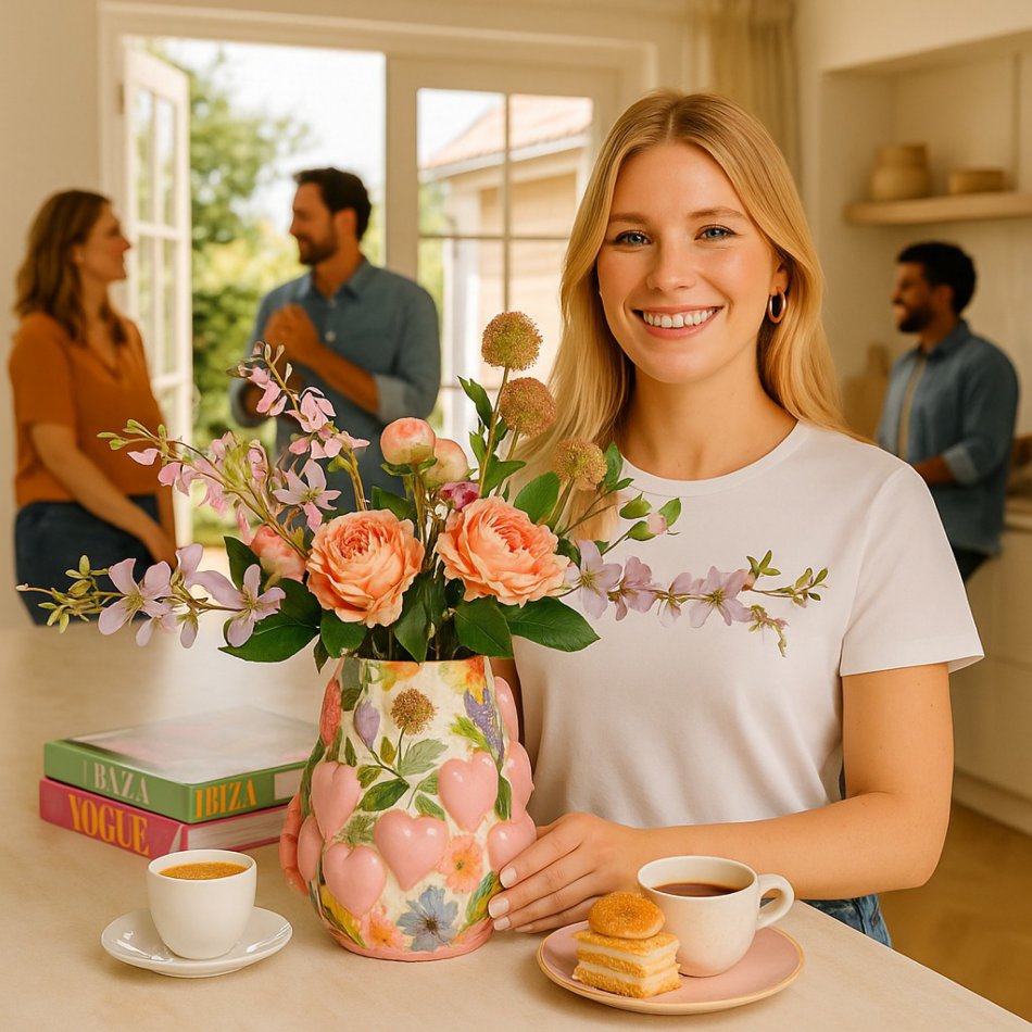 Roze verleiding - Zijden Boeket